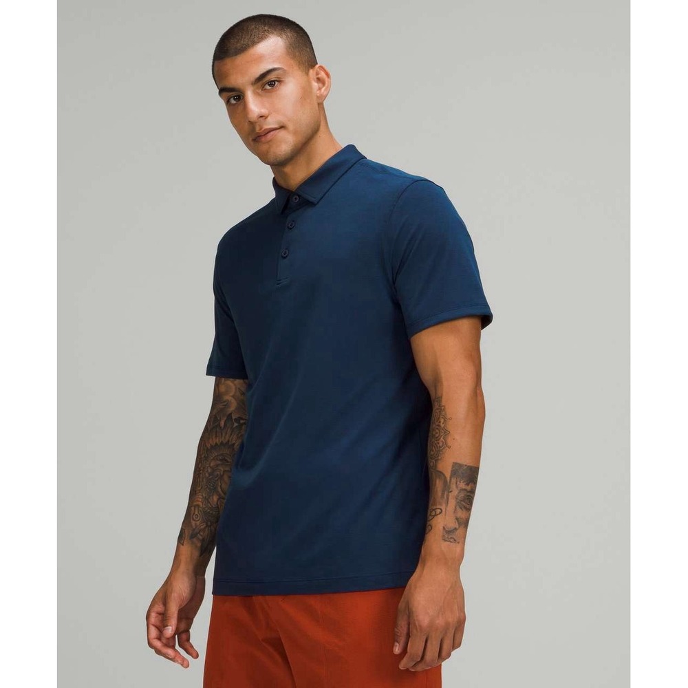 $88 NWT Lululemon Evolution Short Sleeve Polo Shirt Nautical Navy XL